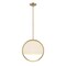 Designers Fountain Eterna 60 Watt 1 Light Brushed Gold Pendant with Etched Opal Glass Shade D274M-16P-BG - alternate 1